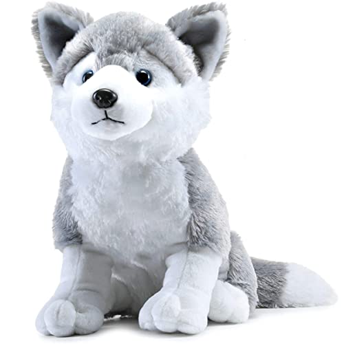 Preview image 1 Product Image for - BC9048875630905 for Plush Husky Dog Stuffed Animal - 35cm Grey