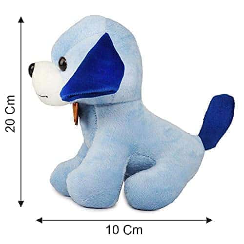 5th product image for Adorable Webby Soft Animal Plush Dog Toy - 20cm Blue - BachcheCompany.com