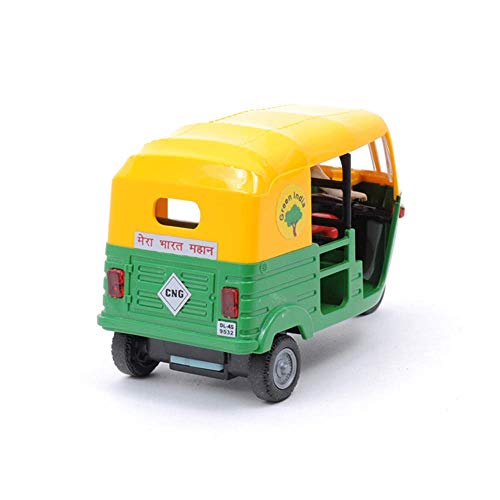4th product image for Plastic Pull Back Auto Rickshaw - Multicolour (1 pc, 36 months) - BachcheCompany.com