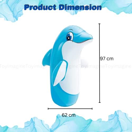 4th product image for Fun Inflatable Dolphin Toy for Toddlers - Great for Playtime! - BachcheCompany.com