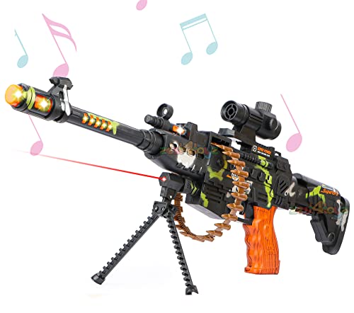 Preview image 1 Product Image for - BC9048979734841 for Fun and Exciting 25 Musical Army Style Toy Gun for Kids