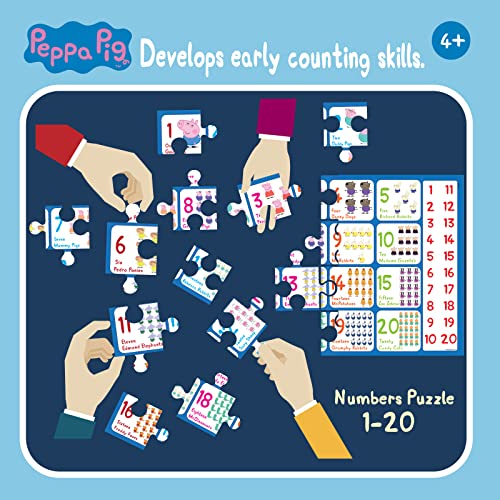 5th product image for Funskool Peppa Numbers Puzzle: Educational 60-Piece Toy - BachcheCompany.com