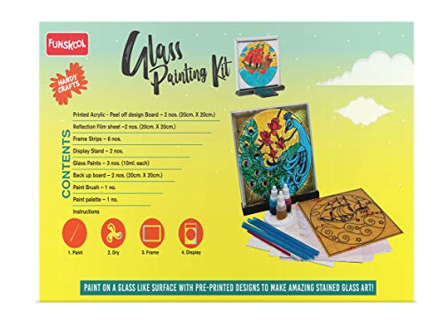 3rd product image for Create Your Own Glass Painting Kit - Funskool Handycrafts - BachcheCompany.com