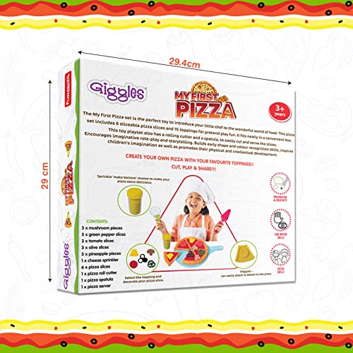 Preview image 2 Product Image for - BC9049177162041 for Funskool Giggles My First Pizza Toy Set - 15 Toppings for Kids