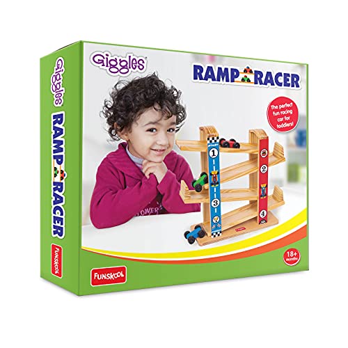 Preview image 2 Product Image for - BC9049199542585 for Giggles Funskool Ramp Racer Toy with 3 Mini Cars - Free Wheeling!