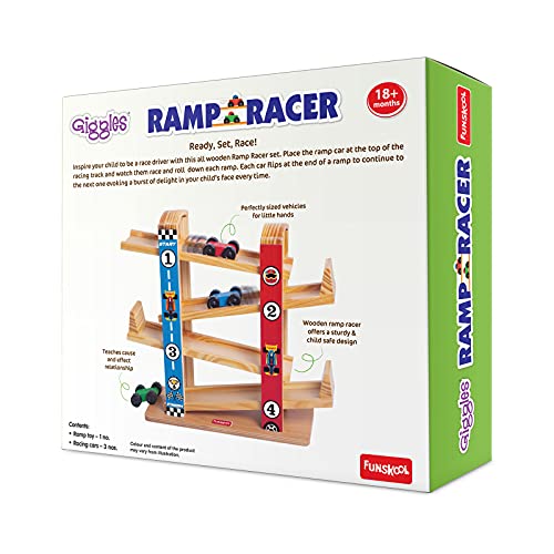 Preview image 9 Product Image for - BC9049199542585 for Giggles Funskool Ramp Racer Toy with 3 Mini Cars - Free Wheeling!
