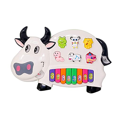 Preview image 1 Product Image for - BC9053378773305 for Cow Piano: Musical Fun for Kids - 3 Modes, Flashing Lights and Animal Sounds