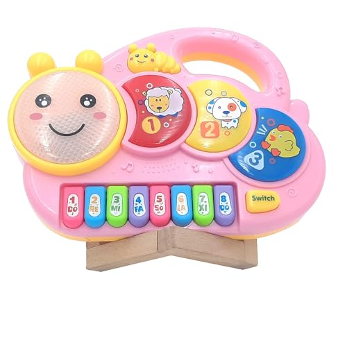 Preview image 5 Product Image for - BC9053388112185 for Happy Caterpillar Piano Musical Toy - 8 Keys, Drum Pads, Music Switch