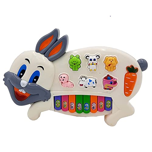 Preview image 1 Product Image for - BC9054115004729 for Cute Musical Piano Toy for Kids - Rabbit Piano, Multicolour