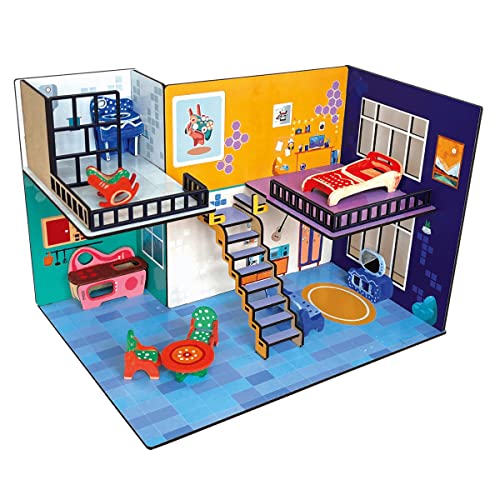 Preview image 1 Product Image for - BC9054583750969 for DIY Play Town Wooden Doll House - Toys for Girls