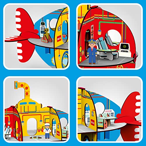 8th product image for Wooden Submarine Doll House Playset | All-Side Play for Boys and Girls - BachcheCompany.com