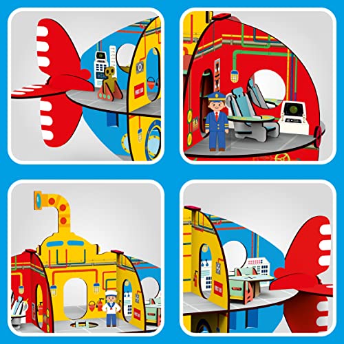 Preview image 8 Product Image for - BC9054668325177 for Wooden Submarine Doll House Playset | All-Side Play for Boys and Girls