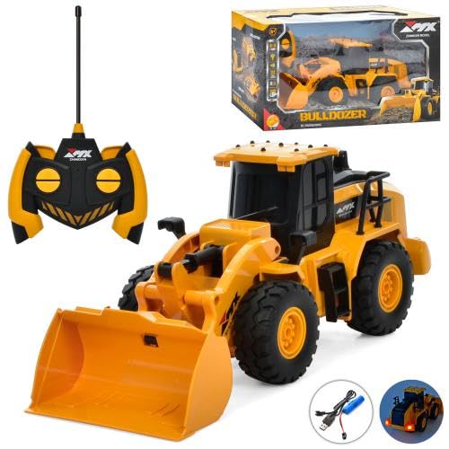 Preview image 1 Product Image for - BC9054854218041 for Remote Control Bulldozer Truck with Lights and Sound