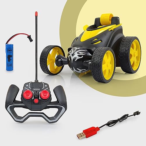 Preview image 1 Product Image for - BC9054865195321 for 360° RC Stunt Car - Yellow | Kids' Electric Race Toy