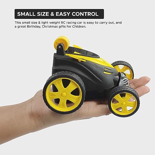 3rd product image for 360° RC Stunt Car - Yellow | Kids' Electric Race Toy - BachcheCompany.com