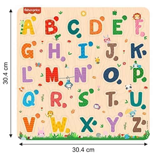 5th product image for Montessori Alphabet Puzzle Toy for Kids - 12x12 Inches - BachcheCompany.com