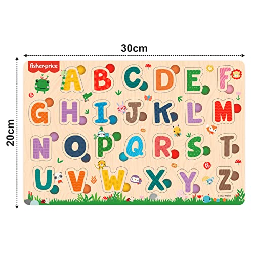 3rd product image for Wooden Alphabet Puzzle Toy for Kids | Educational Pre-School Game - BachcheCompany.com