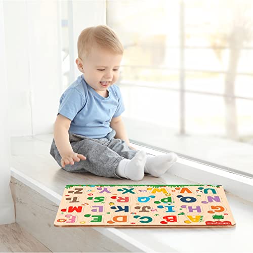 Preview image 7 Product Image for - BC9055342625081 for Wooden Alphabet Puzzle Toy for Kids | Educational Pre-School Game