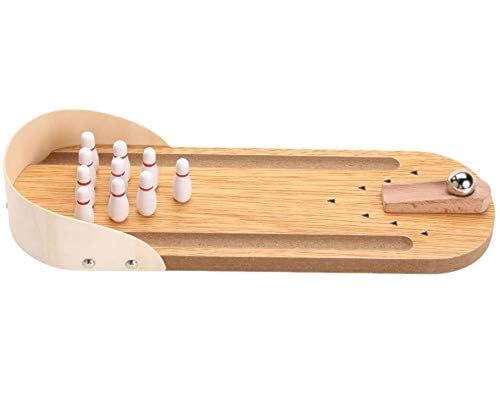 Preview image 1 Product Image for - BC9061556846905 for Fun Bowling Game Toy Set for Kids - Mini Wooden Desktop Version