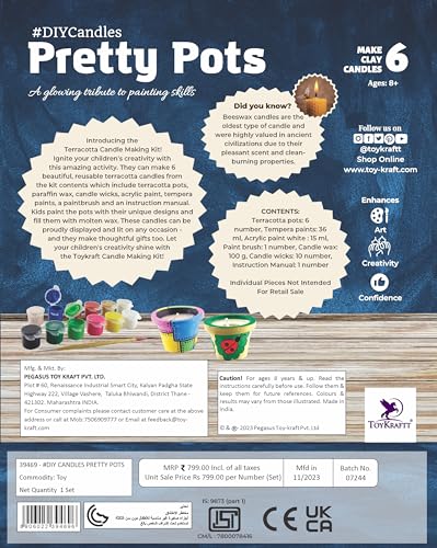 3rd product image for DIY Christmas Candle Making Kit for Kids - Pretty Pots - BachcheCompany.com