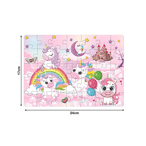 Preview image 2 Product Image for - BC9061598003513 for Unleash Magical Fun with 4-in-1 Unicorn Jigsaw Puzzle