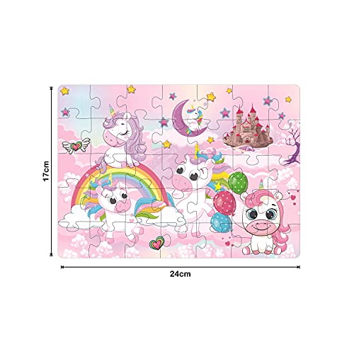 2nd product image for Unleash Magical Fun with 4-in-1 Unicorn Jigsaw Puzzle - BachcheCompany.com