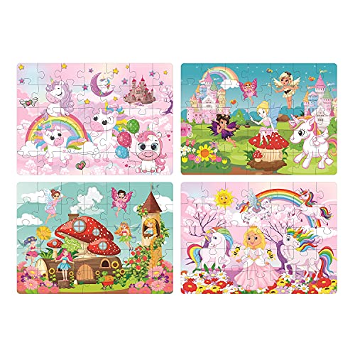 3rd product image for Unleash Magical Fun with 4-in-1 Unicorn Jigsaw Puzzle - BachcheCompany.com