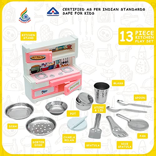 Preview image 2 Product Image for - BC9061616714041 for Roleplay Kitchen Set for Kids - Pure Veg Big Kitchen Set