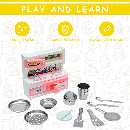 3rd product image for Roleplay Kitchen Set for Kids - Pure Veg Big Kitchen Set - BachcheCompany.com