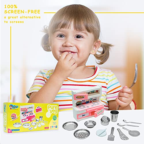 6th product image for Roleplay Kitchen Set for Kids - Pure Veg Big Kitchen Set - BachcheCompany.com
