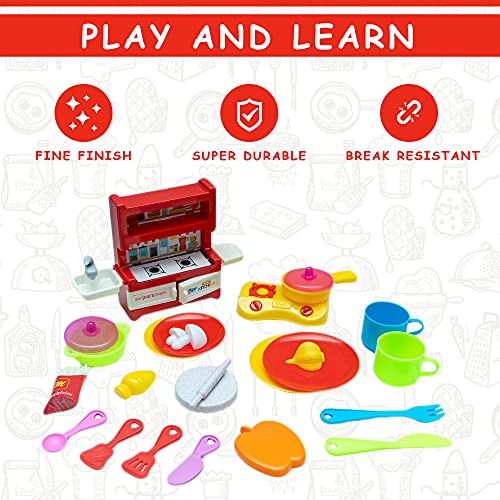 Preview image 3 Product Image for - BC9061624021305 for Roleplay Kitchen Play Set for Kids - Superchef Kitchen Set
