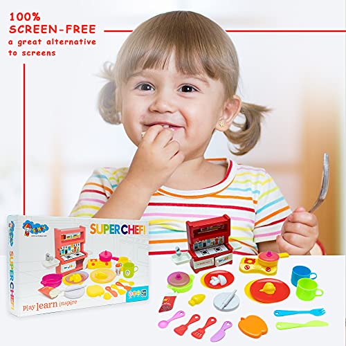 Preview image 6 Product Image for - BC9061624021305 for Roleplay Kitchen Play Set for Kids - Superchef Kitchen Set