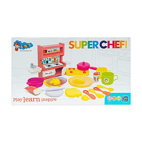 7th product image for Roleplay Kitchen Play Set for Kids - Superchef Kitchen Set - BachcheCompany.com