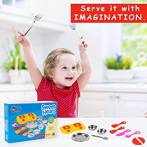 5th product image for Roleplay Kitchen Set for Kids - Sweet Heart Kitchen Set - BachcheCompany.com