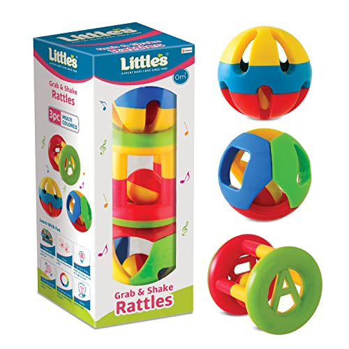 Preview image 1 Product Image for - BC9061641978169 for 3-Piece Littles Grab and Shake Rattles for Babies - Multi-Color