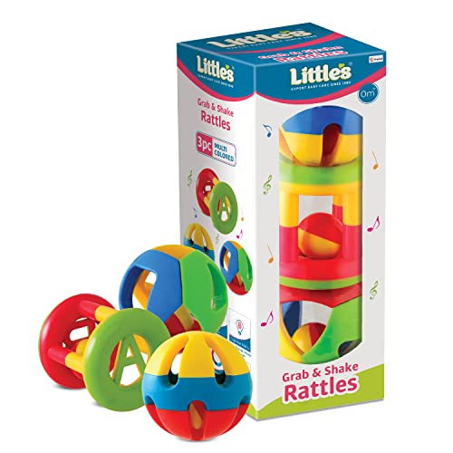 2nd product image for 3-Piece Littles Grab and Shake Rattles for Babies - Multi-Color - BachcheCompany.com
