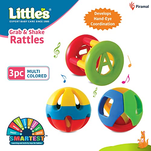 Preview image 4 Product Image for - BC9061641978169 for 3-Piece Littles Grab and Shake Rattles for Babies - Multi-Color