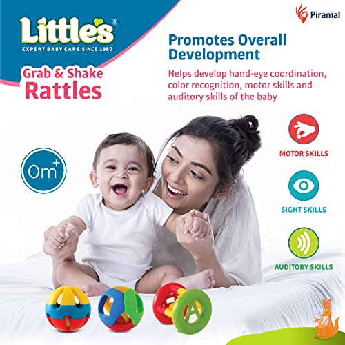 Preview image 5 Product Image for - BC9061641978169 for 3-Piece Littles Grab and Shake Rattles for Babies - Multi-Color