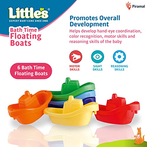 3rd product image for Colorful Floating Boats Bath Toy for Babies - 6 Pieces - BachcheCompany.com