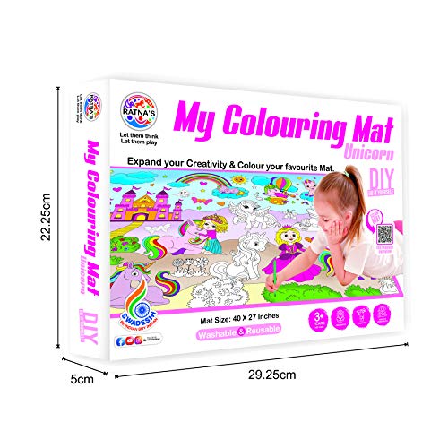 Preview image 4 Product Image for - BC9061688246585 for Reusable Unicorn Colouring Mat for Kids | 40x27 Size