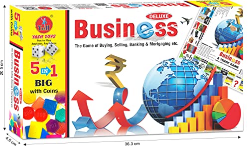 Preview image 2 Product Image for - BC9066881351993 for 5-in-1 Deluxe Board Game with Plastic Coins for Kids 9+